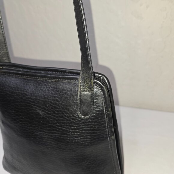 Vintage Longchamp Roseau Small Black Grain Leather Crossbody Shoulder Bag AS IS - Picture 7 of 13